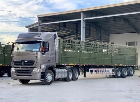 Υψηλό φράχτη Semi-Relayer για προσαρμογή 3 άξονες 50-70 τόνους Stake Type Φράχτη Semi-Relayer