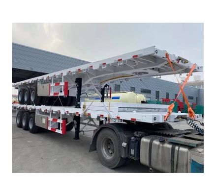 Προσαρμοσμένο χρώμα 20ft 40ft 45ft κοντέινερ Flatbed Trailers με υψηλή χωρητικότητα φορτίου