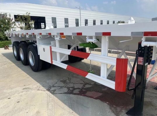 Προσαρμοσμένο χρώμα 20ft 40ft 45ft κοντέινερ Flatbed Trailers με υψηλή χωρητικότητα φορτίου