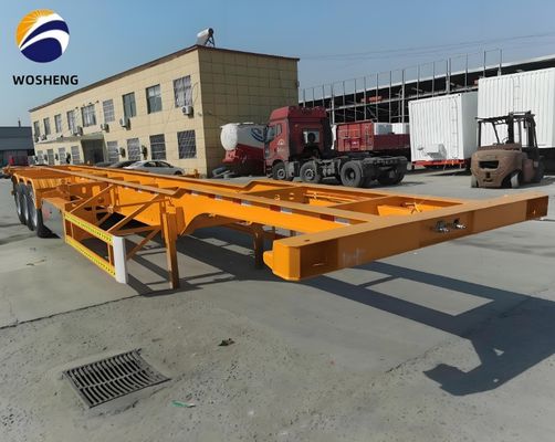 Μέγιστο ωφέλιμο φορτίο 30000 kg 12,4m 3 άξονας 40ft ρυμουλκούμενο φορτηγού σκελετός σκελετός ημιρυμουλκούμενο