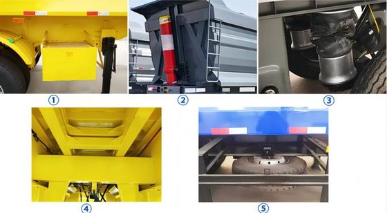 Υδραυλικός 3 άξονες ποντάρισμα Dump Semi-Relayer για 30-100T Max ωφέλιμο φορτίο βαρύ φορτίο μεταφοράς