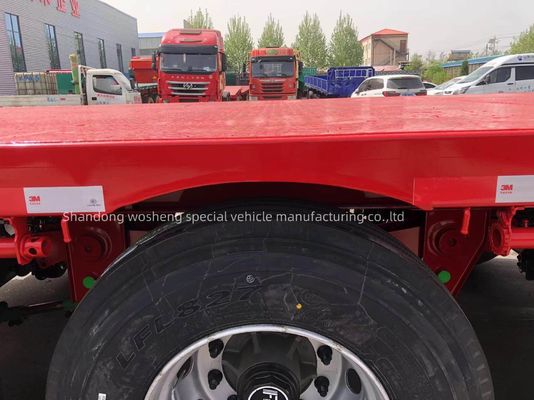 40ft 50 Ton Flatbed Semi Trailer 3 Axle Flat Bed Truck Trailer Ανθεκτικό υλικό από χάλυβα