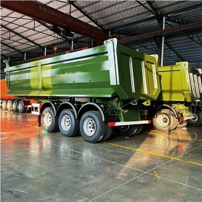 30-100T Υδραυλικό Τελικό Πίσω Κουμπίρ Dump Semi Truck Trailer με 16 τόνους. 3 Άξονες Wosheng