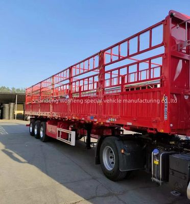 WS 60T 3 άξονες Χάλυβα High Side Φράχτης ημιπροωθητήρα για βαρύ φορτίο μεταφοράς προσιτό