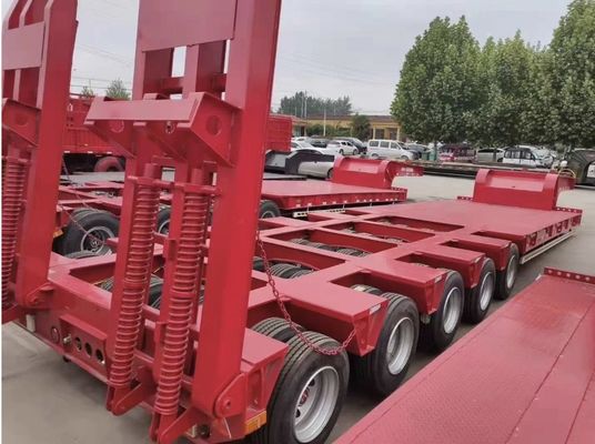 20ft/40ft Container Lowbed Semi Trailer για Wosheng 3/4/5/6 Άξονες και βαρύ εξοπλισμό