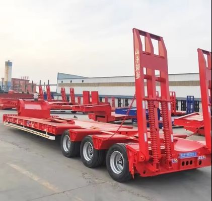 20ft/40ft Container Lowbed Semi Trailer για Wosheng 3/4/5/6 Άξονες και βαρύ εξοπλισμό
