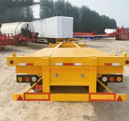 Wosheng 2 Άξονα Κωνσταντινοφόρο Σκελετό ημιφορτηγό ρυμουλκούμενο για και προσιτή μεταφορά