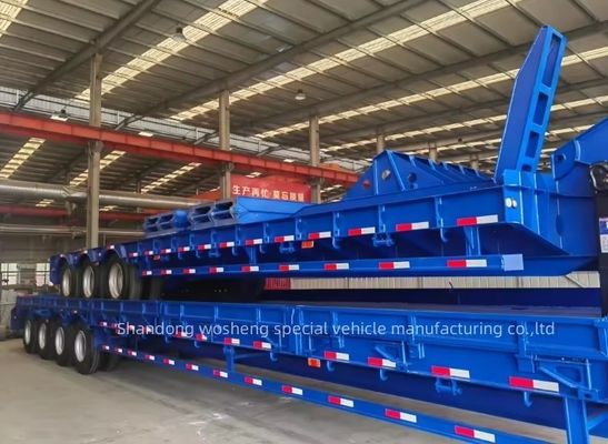 3 άξονες χαμηλό κρεβάτι ρυμουλκούμενο 12500/13000/14000/16000x2500/3000x1100/3300mm Χάλυβα