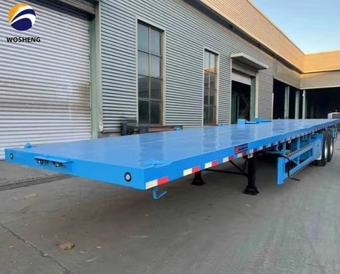 40 FT 2 3 άξονες επιφανειακό ημιφορτηγό ρυμουλκούμενο με μηχανική ανάρτηση και ελαστικά 12R22.5
