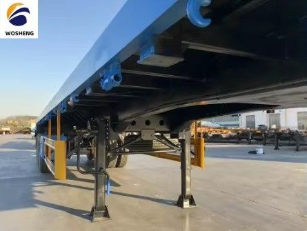 40 FT 2 3 άξονες επιφανειακό ημιφορτηγό ρυμουλκούμενο με μηχανική ανάρτηση και ελαστικά 12R22.5