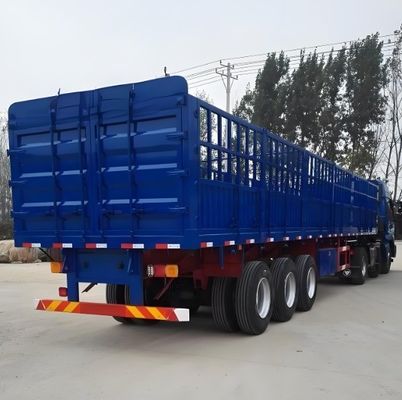 12400x2500x3650mm 60T/80T 3 άξονες φράχτης ημιπροκατασκευή κατάλληλη για εμπορεύματα και κτηνοτροφία