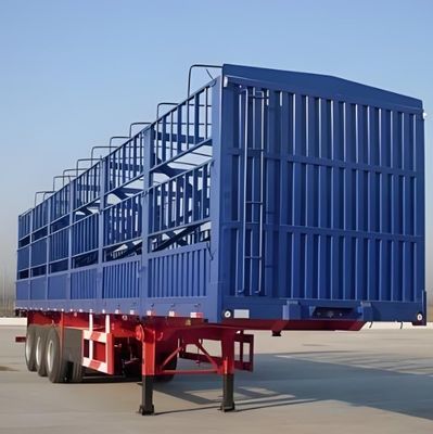 12400x2500x3650mm 60T/80T 3 άξονες φράχτης ημιπροκατασκευή κατάλληλη για εμπορεύματα και κτηνοτροφία