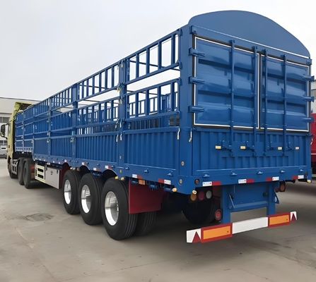 12400x2500x3650mm 60T/80T 3 άξονες φράχτης ημιπροκατασκευή κατάλληλη για εμπορεύματα και κτηνοτροφία