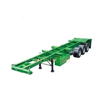 Wosheng Style 3 Axle Semi-Trailer Skeleton Truck Trailer για πράσινα 20FT 40FT εμπορευματοκιβώτια