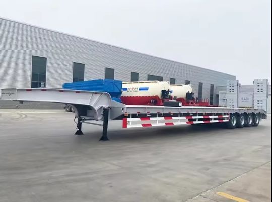 Προσαρμόσιμος 13000x2500x1100 4 άξονες Lowboy ημιπροκατασκευή για τη μεταφορά βαρέων εξοπλισμού