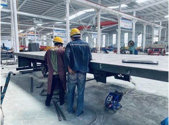40ft Steel Flatbed Semi Trailers με πάχος 90 w mm*13 mm*10 στρώμα Leaf Spring