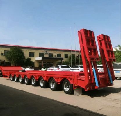 70 80 τόνων Επεκτάσιμο ημιρυμουλκούμενο Lowboy για τη μεταφορά βαρέων εξοπλισμού στην καλύτερη περίπτωση