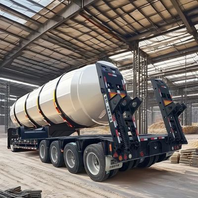 70 80 τόνων Επεκτάσιμο ημιρυμουλκούμενο Lowboy για τη μεταφορά βαρέων εξοπλισμού στην καλύτερη περίπτωση