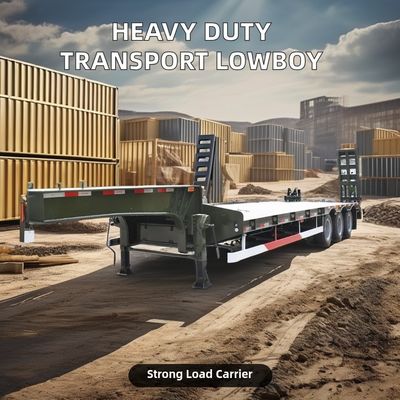 70 80 τόνων Επεκτάσιμο ημιρυμουλκούμενο Lowboy για τη μεταφορά βαρέων εξοπλισμού στην καλύτερη περίπτωση