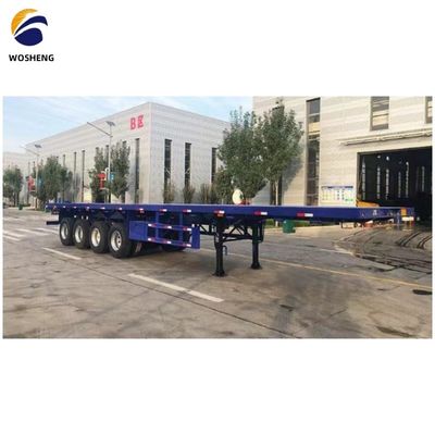 s Custom Flatbed Semi-Trailer με υψηλή ικανότητα ωφέλιμου φορτίου και σύστημα πέδησης διπλής γραμμής