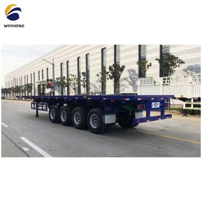 s Custom Flatbed Semi-Trailer με υψηλή ικανότητα ωφέλιμου φορτίου και σύστημα πέδησης διπλής γραμμής