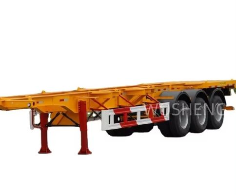 3 άξονες 20-40ft μεταφορά εμπορευματοκιβωτίου σκελετός ημιρυμουλκούμενο με σύστημα πέδησης διπλής γραμμής