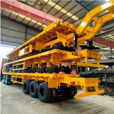 3 άξονες 60-80ton 20-45FT επίπεδα δεξαμενόπλοια ημιπροκατασκευή με και μέγιστο ωφέλιμο φορτίο 50000kg