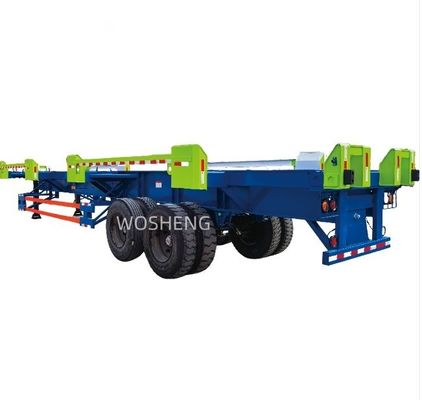 Δύο άξονες 20FT 40FT Wharf Combined Transportation Skeleton Container Trailer