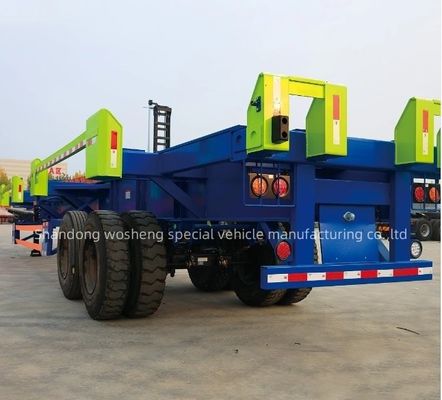 Δύο άξονες 20FT 40FT Wharf Combined Transportation Skeleton Container Trailer