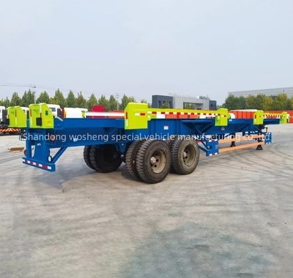Δύο άξονες 20FT 40FT Wharf Combined Transportation Skeleton Container Trailer