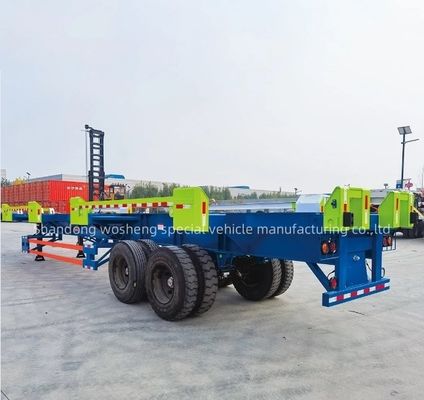 Δύο άξονες 20FT 40FT Wharf Combined Transportation Skeleton Container Trailer