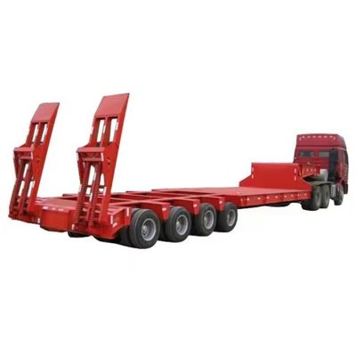 Ημιαμοκίνητο 3 άξονας 4 άξονας 60-100 τόνων Gooseneck Lowboy Bed Truck Trailer στην Αφρική