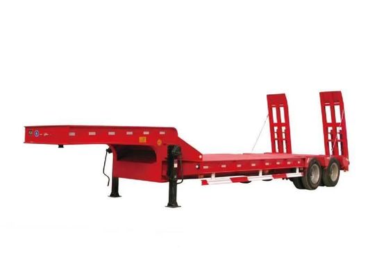 Ημιαμοκίνητο 3 άξονας 4 άξονας 60-100 τόνων Gooseneck Lowboy Bed Truck Trailer στην Αφρική