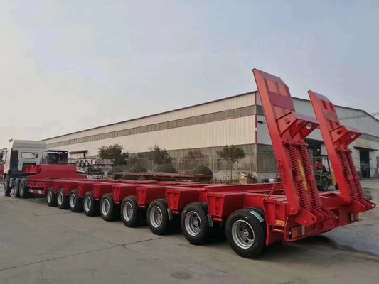 Ημιαμοκίνητο 3 άξονας 4 άξονας 60-100 τόνων Gooseneck Lowboy Bed Truck Trailer στην Αφρική
