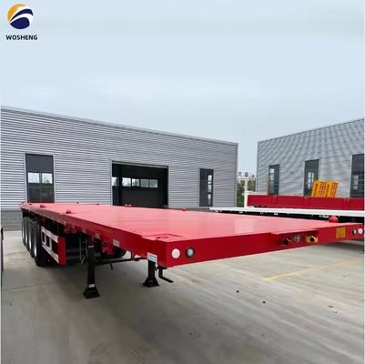 40ft Flat Bed Container Flatbed Semi Trailer με 2&quot; ή 3,5&quot; King Pin και 3 ή 4 Άξονες