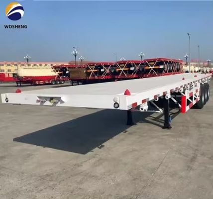 40ft Flat Bed Container Flatbed Semi Trailer με 2&quot; ή 3,5&quot; King Pin και 3 ή 4 Άξονες