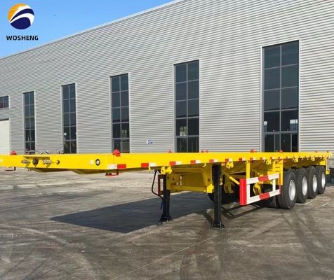 Μηχανική ανάρτηση 40FT Τριάξονα ημιπρόσημο για κοντέινερ ή μηχανήματα