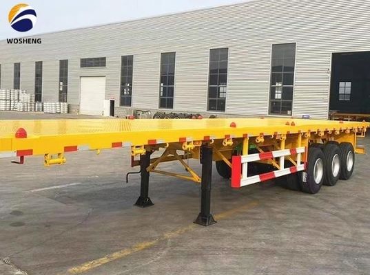 Μηχανική ανάρτηση 40FT Τριάξονα ημιπρόσημο για κοντέινερ ή μηχανήματα
