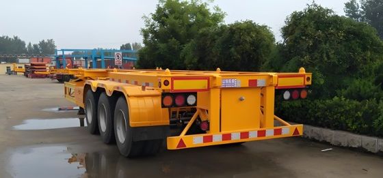Υλικό Wosheng Q345B T700 Κωνσταντινοφόρο Τάξι 3 Άξονα 4 Άξονα ρυμουλκούμενο φορτηγού για ναυτιλία