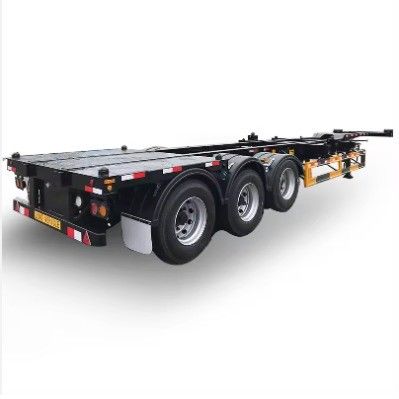 Wosheng 3 Axle Skeleton Semi Trailer Max Payload 50 τόνους για μεταφορά εμπορευματοκιβωτίων