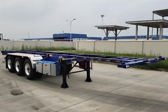 Wosheng 3 Axle Skeleton Semi Trailer Max Payload 50 τόνους για μεταφορά εμπορευματοκιβωτίων