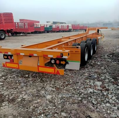 Wosheng 3 Axle Skeleton Semi Trailer Max Payload 50 τόνους για μεταφορά εμπορευματοκιβωτίων