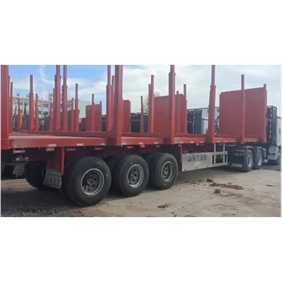 4 άξονας WS Log Timber Transport Semi-Truck Trailer για τη μεταφορά φορτίου ξύλου