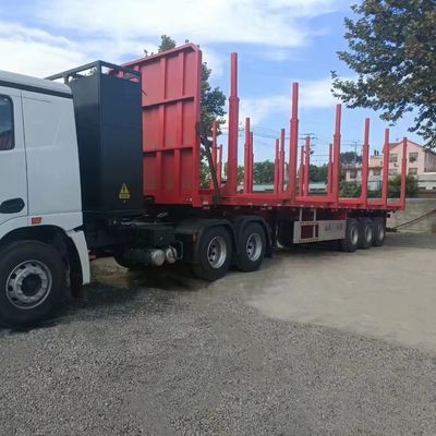 4 άξονας WS Log Timber Transport Semi-Truck Trailer για τη μεταφορά φορτίου ξύλου