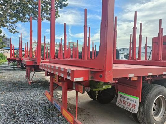 4 άξονας WS Log Timber Transport Semi-Truck Trailer για τη μεταφορά φορτίου ξύλου
