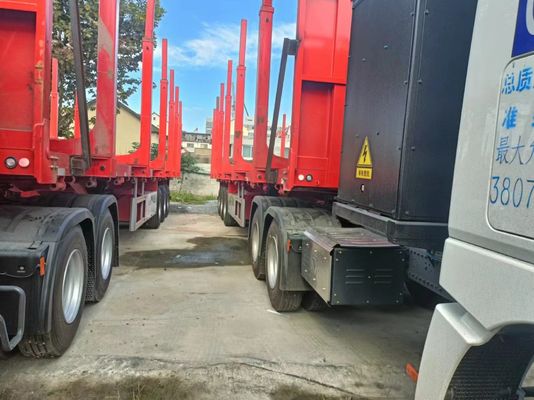 4 άξονας WS Log Timber Transport Semi-Truck Trailer για τη μεταφορά φορτίου ξύλου
