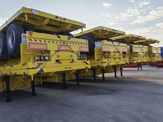 12R22.5 40/45ft 60 τόνων πλατύποδης ημιτροχόσπιτος χάλυβα κοντέινερ