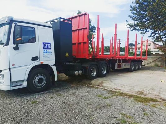 Μεταφορά ξυλείας 3 άξονα 4 άξονα ημιαμοκίνητο με ωφέλιμο φορτίο 60 τόνων και τελευταίο σχεδιασμό