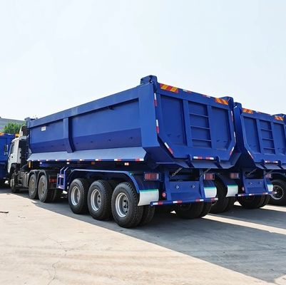 ShanDong WS 3 άξονες 20-100 τόνους πίσω κατεβάστρα υδραυλικά ρυμουλκούμενα χάλυβα υλικό πίσω απορριμμάτων ημιρυμουλκούμενα