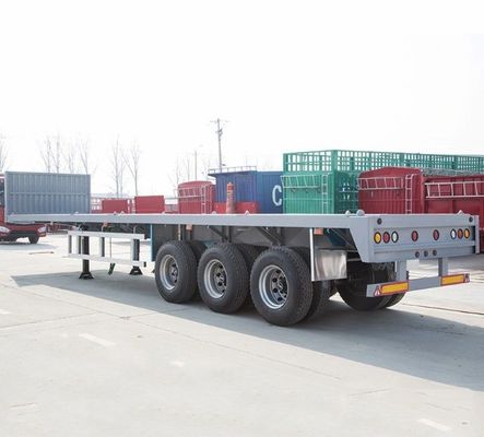 Υψηλής χωρητικότητας 40ft flatbed container trailer με 3 άξονες και 12400x2610x1550mm μέγεθος